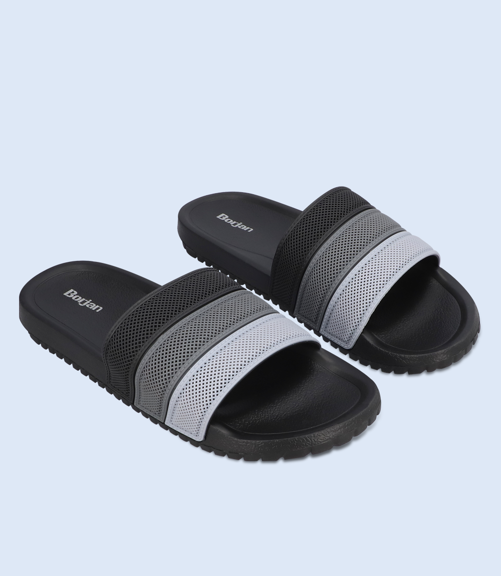 BM6637-BLACK-Men Slipper