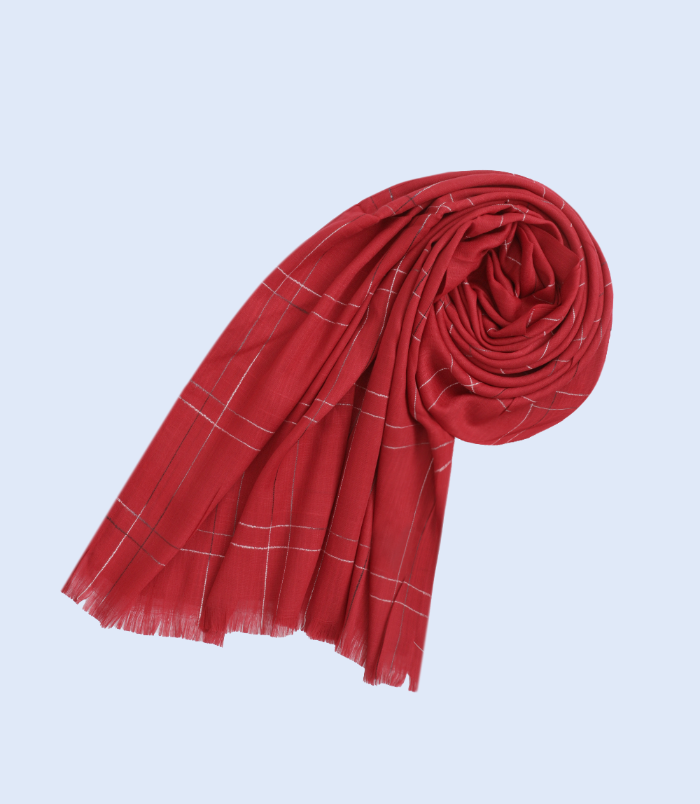 WA1464-MAROON-Scarf For Women – Borjan