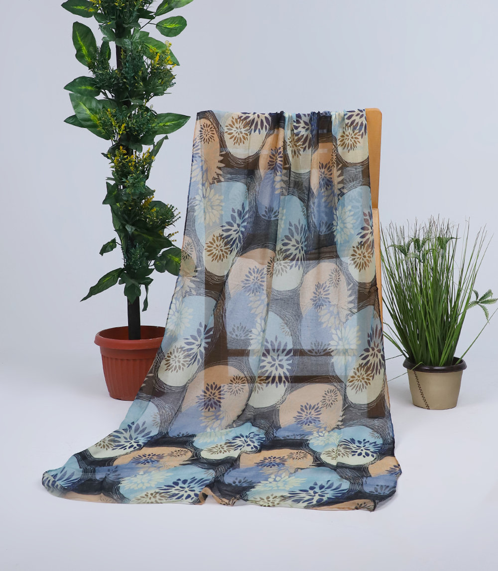 WA1469-AQUA/MULTY-Women Scarf