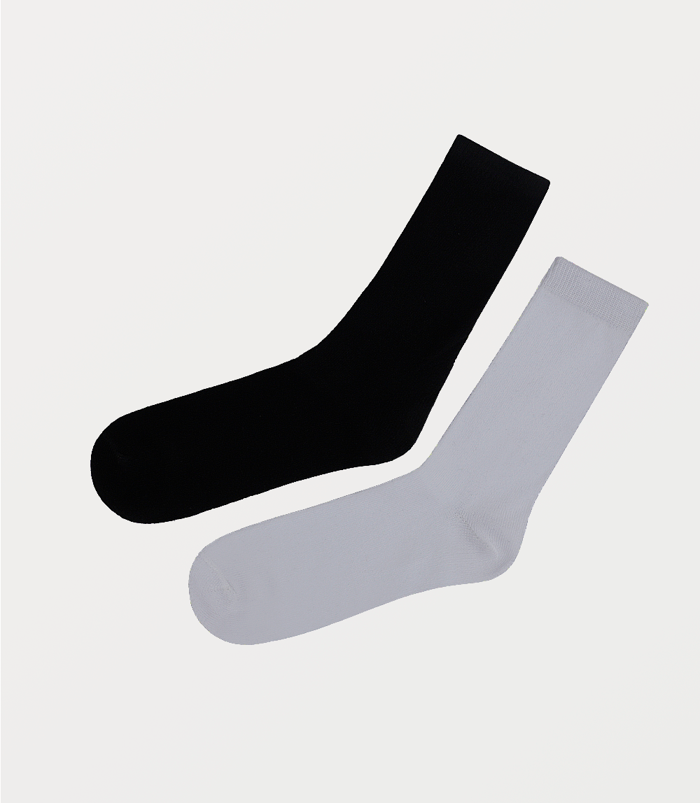 KA0127-Blk/White-Socks For Girls