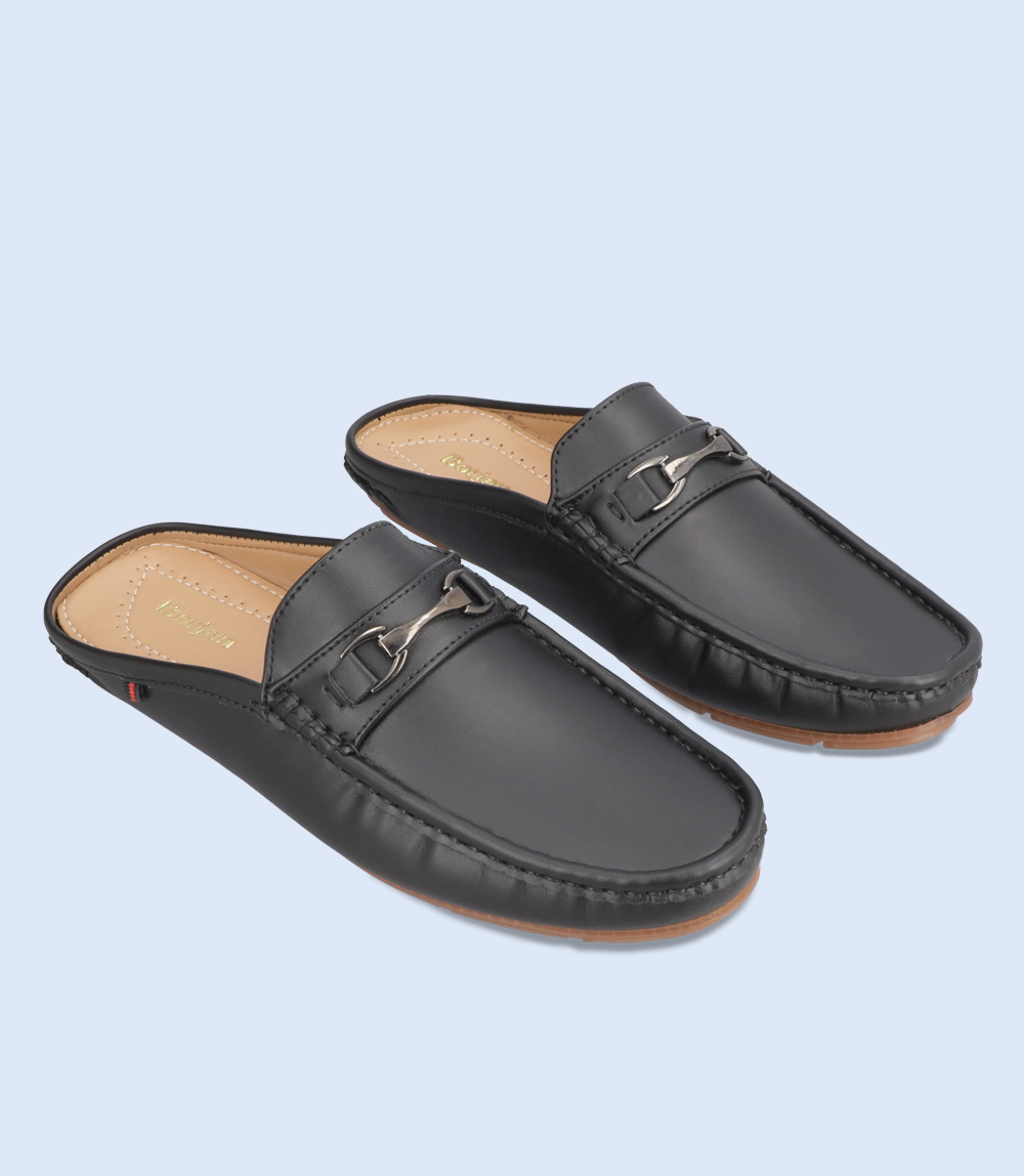 BM6681-BLACK-Men Mule