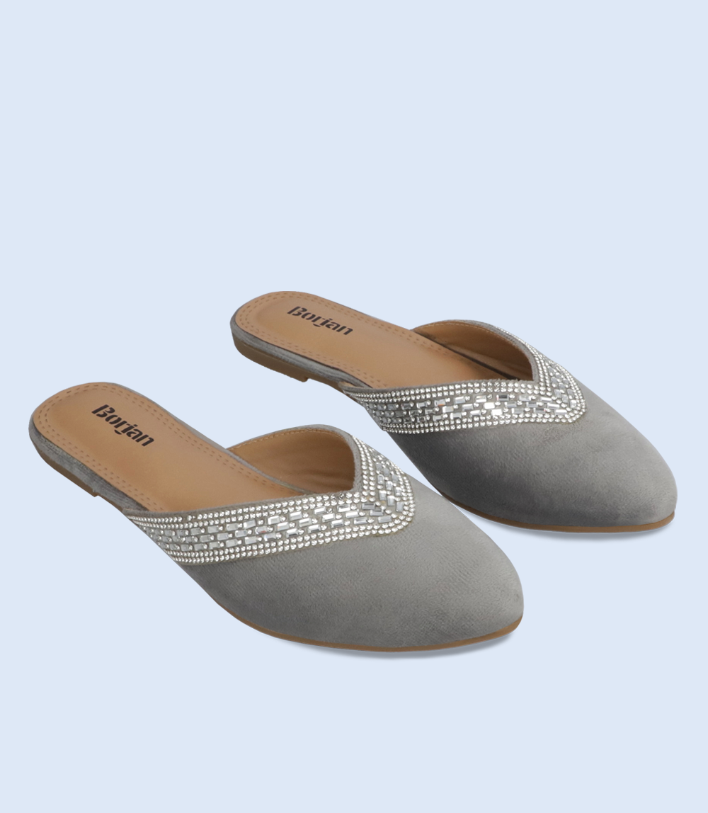 BW10052-GREY-Women Mule