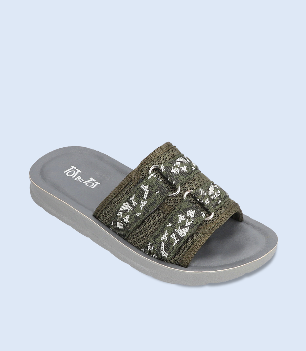 KB0246-GREEN-Boys Slipper