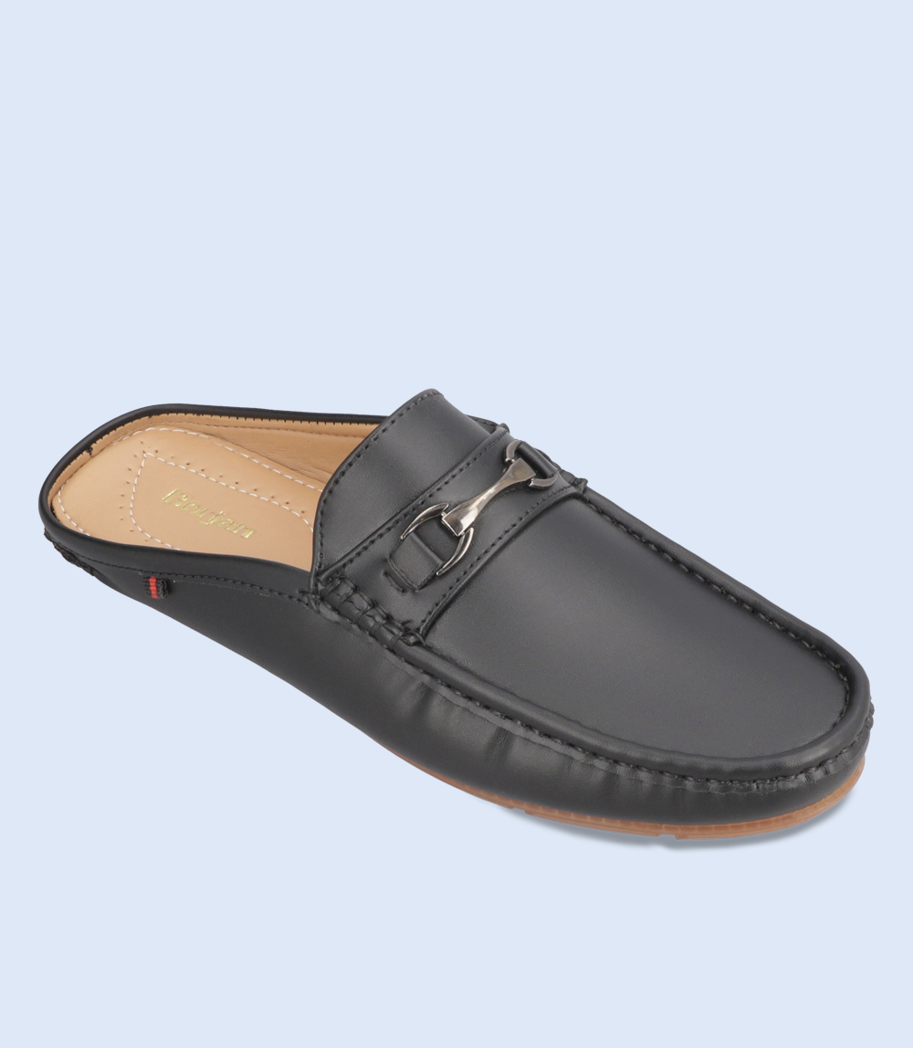 BM6681-BLACK-Men Mule