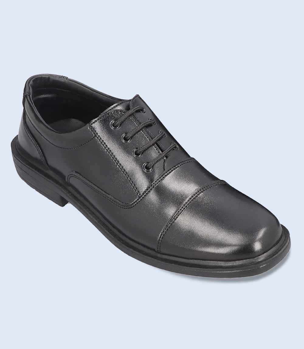 KB0215-BLACK-Boys School Shoes