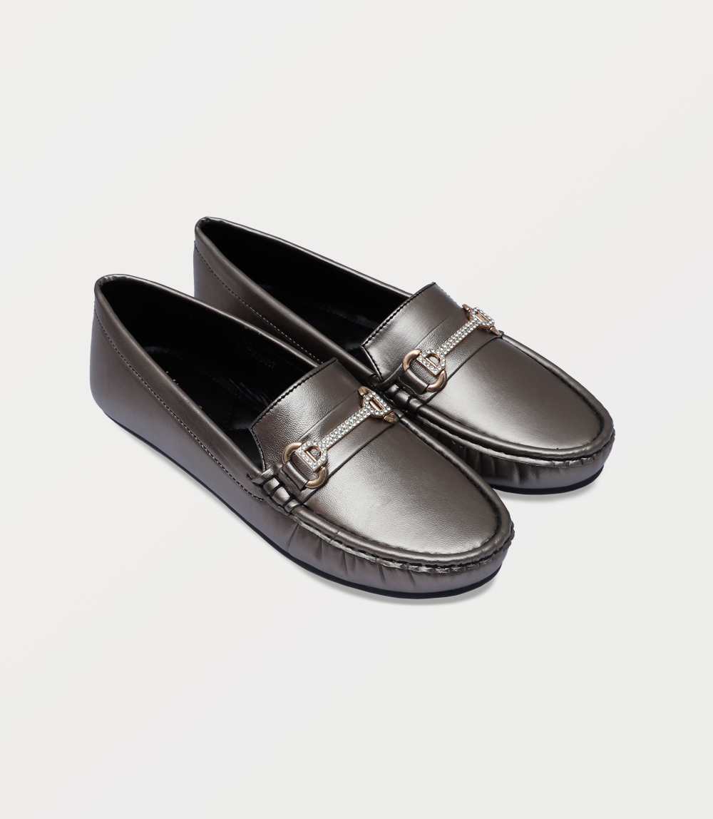 BW6633-GREY-Women Moccasin