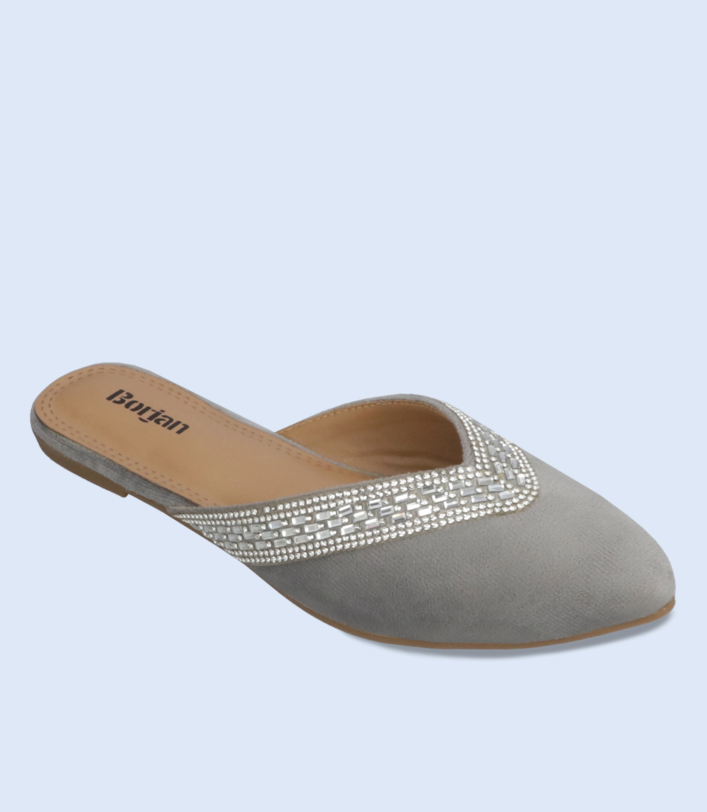 BW10052-GREY-Women Mule