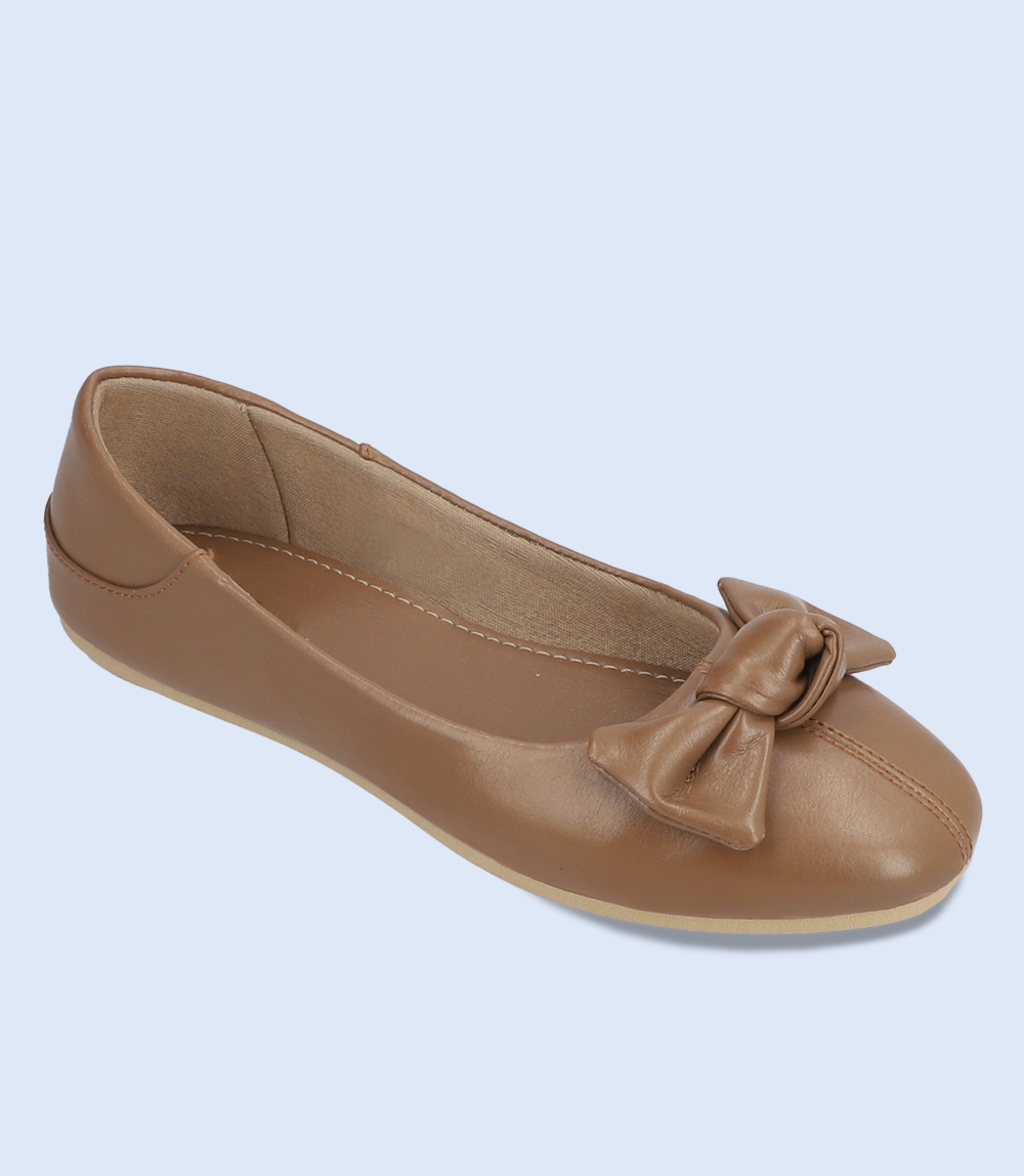 BW10139-BROWN-Women Ballerina