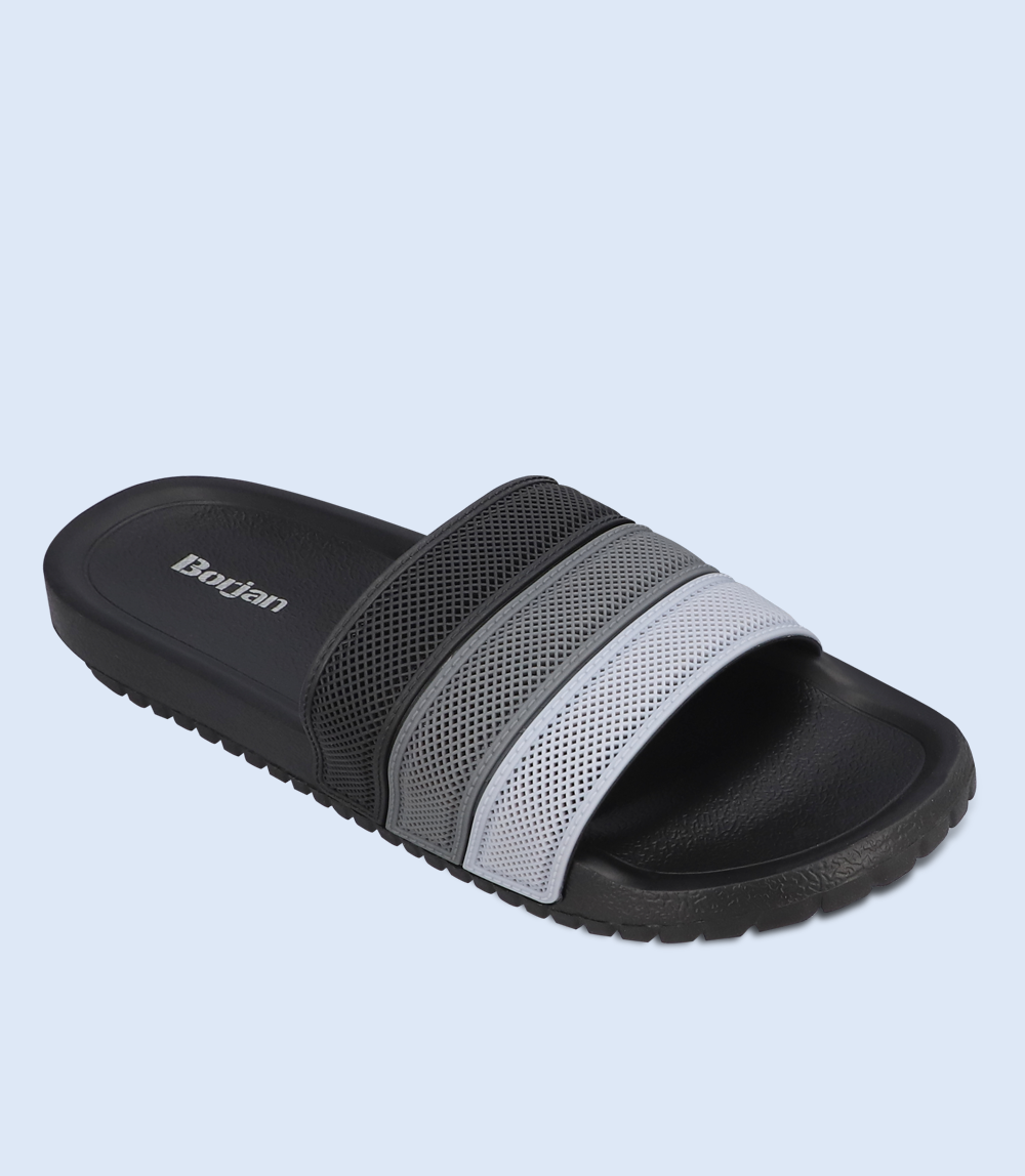 BM6637-BLACK-Men Slipper