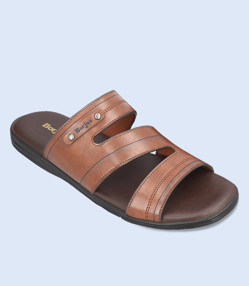 BM6675-BROWN-Men Slipper