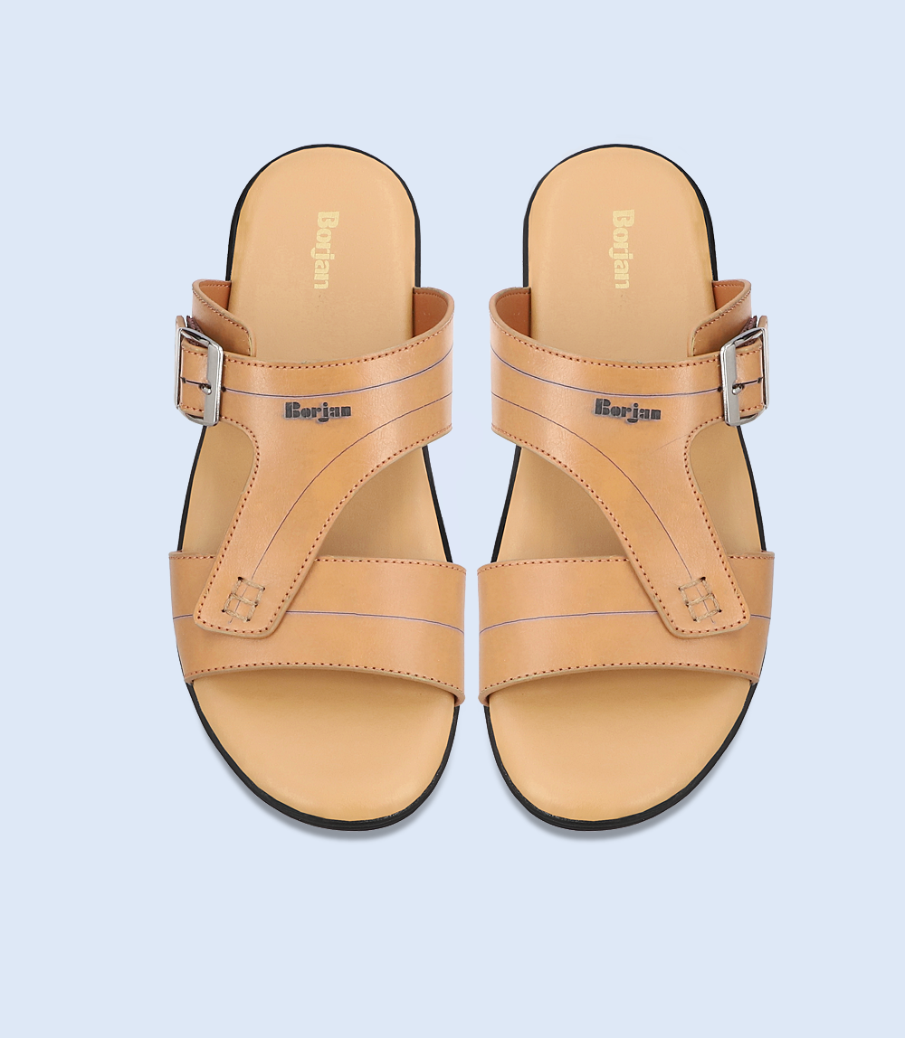 BM6677-TAN-Men Slipper