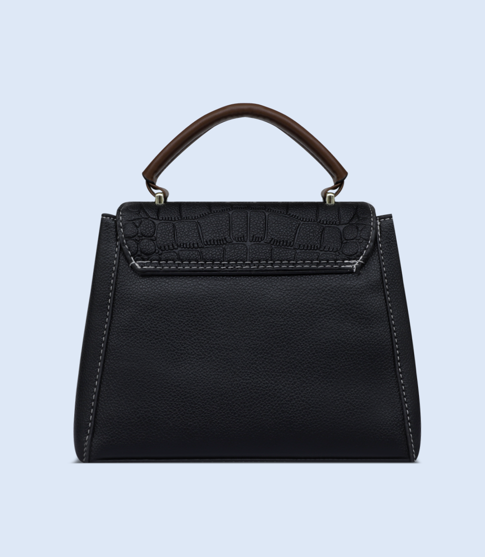 WB2753-BLACK-Women Boxy Bag